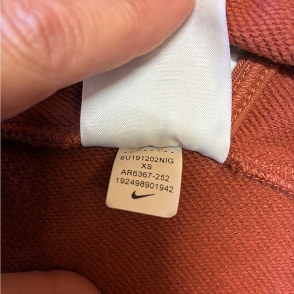 Nike Women's Dri-FIT Studio Short Sleeve Yoga Top, Dusty Peach Size XS, Wrap Tie - Picture 12 of 16